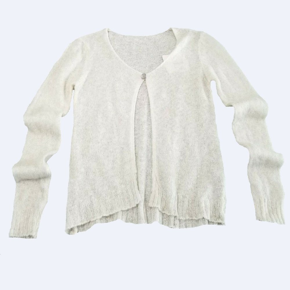 Bon Bon Cream Open Cardigan Sweater